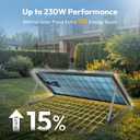 JJN Bifacial 200 Watt Solar Panel 12V 10BB Monocrystalline Solar Panels High Efficiency Solar Module for RV Home Battery Charging Farm Trailer Camper Marine Off Grid System Single Piece