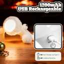 Aesthetic Plush LED Night Light, 1200mAh Rechargeable Mood Lamp, 3 Color Temperatures (Warm/Nature/Cool), 150 Lumens Dimmable Nursery Light with Remote, 1-4H Timer, Bedside Decor, White