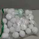 50 Pack Snow Balls for Kids Indoor,Artificial Fake Snowball Fight in a Bucket Set, Soft Christmas Snowball Toy for Soft Snow Ball Game Party,Child Interactive Activities (White)