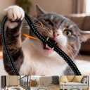 Heated Cat Bed for Indoor Pets  Constant Temperature 100.4-107.6 Donut Cat Heating Pad with Chew Resistant 87 Inch Cord, Washable Cover, Cozy Round Pet Bed for Small Cats Kittens Dogs