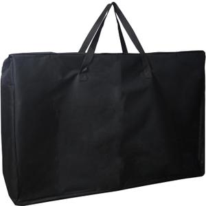 4/6/ 8 Foot Folding Table Storage Bag, Waterproof Heavy Duty Large Carrying Bag for Folding Tables, Picnic/Camp Tables Cover with Durable Zipper & Shoulder Strap, 31" D X 37" W X4.5 H, Black