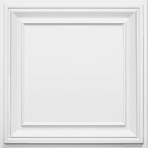 STICKGOO Drop Ceiling Tiles 24x24 PVC Glue Up Ceiling Panel to Prevent Breakage Pack of 12 Tiles Cover 48 Sq. Ft, White