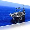 Wknoon. Extra Large Gaming & Office Mouse Pad (31.5" x 11.8")  Aircraft Carrier & Fighter Jet Group & Helicopter, US Navy Premium XXL Desk Mat with Durable Stitched Edges & Anti-Slip Rubber Base