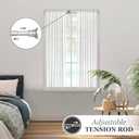 Kenney Nicholas Twist & Fit No Tools Tension Curtain Rod, 48 to 84 Inches, Brushed Nickel Silver Extendable, Easy Install