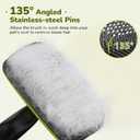 Pecute Self-Cleaning Slicker Brush for Dogs, Cats, Lightweight Dog Brush for Shedding Massaging Grooming, Cat Brush Gently Removes Loose Fur Undercoat for Dogs Cats Rabbits of All Hair Types Green
