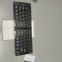 Foldable & Folding Wireless Keyboard Set Combo for iPad, Transparent Bluetooth Typepad & Mouse, Compatible with iOS, Windows, Android, Smartphones, Laptops, etc.