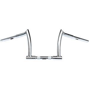 10" Rise 1.25" 1-1/4 Diameter Chizeled Fat Ape Handlebar For 1996-2018 Harley Softail Dyna Sportster Touring Road+Glide Road+King Chrome