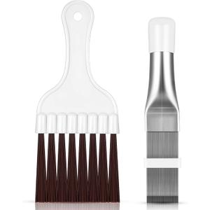 Boao Air Conditioner Condenser Fin Comb, Fin Cleaning Brush Air Conditioner Coil Cleaner Refrigerator Coil Cleaning Whisk Brush Evaporator Radiator Repair Tool(2 Pieces)