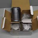 Lichamp LED Camping Lantern, 4 Pack Battery Powered Flashlight for Power Outages, Portable Collapsible Hanging Light Essential for Home, Outdoor, Emergency Lamp Survival Kit Gear for Hurricane, Gray