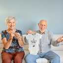 Grandparents Baby Announcement Gifts Pregnancy Surprise Announcement Set Include Letter Board Baby Onesie Photo Frame Glass Ornament for New Grandparents or Pregnancy Reveal Party (2 Set)