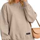 Womens Oversized Sweatshirt, Crewneck Pullover Long Sleeve Sweatshirt for Women Fall&Winter Tops 2025 (L)