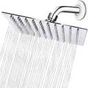 NearMoon Rain Shower Head, High Flow Stainless Steel Square Rainfall Shower, High Pressure Design, Awesome Shower Experience Even At Low Water Flow (8 Inch, Chrome Finish)