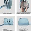 Leather Coin Purse Leather Elephant Keychain Wallet Small Coin Pouch with Keychain Leather Wallet Cute Elephant Gifts for Girls Women, blue, CYLQB01