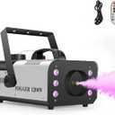 Fog Machine with Wireless Remote | Smoke Machine with 14 Colorful lights, for Indoor Outdoor Halloween, Party, Wedding, DJ Club Stage Effect(1200W Silver)