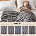 Heated Throw Blanket - Fast Heating 3D Jacquard Electric Heated Blanket, Cozy Heating Blanket with 6 Heating Settings & 4 Hours Auto-Off, Machine Washable, 50"x60", London Grey