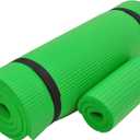 Fitvids 1/2-Inch Extra Thick High Density Anti-Tear Exercise Yoga Mat with Knee Pad and Carrying Strap, Multiple Colors (Green)