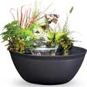 Aquascape Pond and Waterfall Kit AquaGarden Container Water Garden, Steel Gray