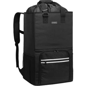 Vorspack Laundry Bag Backpack - Extra Large Laundry Bags with Shoulder Straps Heavy-duty 2 in 1 Laundry Hamper Basket for College Dorm Camp Laundromat Room Essentials - Black, 24"L x 13"W x 13"H