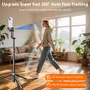 69" Auto Face Tracking Tripod for iPhone/Android, Foldable 2-Axis Phone Gimbal Stabilizer, 360 Degree Rotating, Portable, Extendable Selfie Stick with Light & Remote for Fitness, Travel Vlog