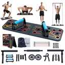 Tongdayi Push Up Board, Portable Fitness Equipment, Home Gym, Pilates Board, and 20 Fitness Accessories, including Resistance Bands and an Ab Wheel, for Full-body Workouts at Home