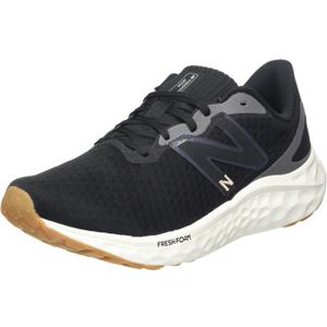 New Balance Women's Fresh Foam Arishi V4 Running Shoe (8 Wide, Black/Light Gold Metallic/Gum 2)
