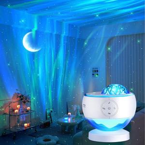 Galaxy Projector for Bedroom,16Color Northern Lights Projector, 15White Noise Galaxy Light Projector, 5Moon Star Projector, Bluetooth Aurora Light Projector, Remote + Timer Star Lights for Ceiling