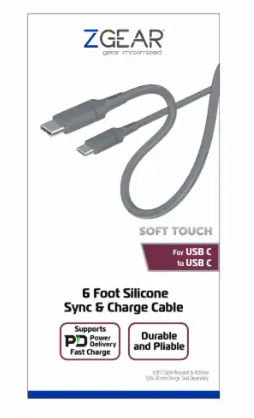 ZGear® Silicone USB-C Sync & Charge Cable
