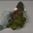 12 inch Lighted Gnome Christmas Tree Topper, Christmas Gnome with Tree Topper Holder, Handmade Large Plush Dwarf Ornaments with Lights, Santa Gnomes Plush Christmas Tree Decorations