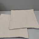 FUTEI Beige Chenille Decorative Throw Pillow Covers 18x18 Inch Set of 2,Soft Cozy Faux Linen Textured Cushion Case,Farmhouse Home Decor for Couch Living Room