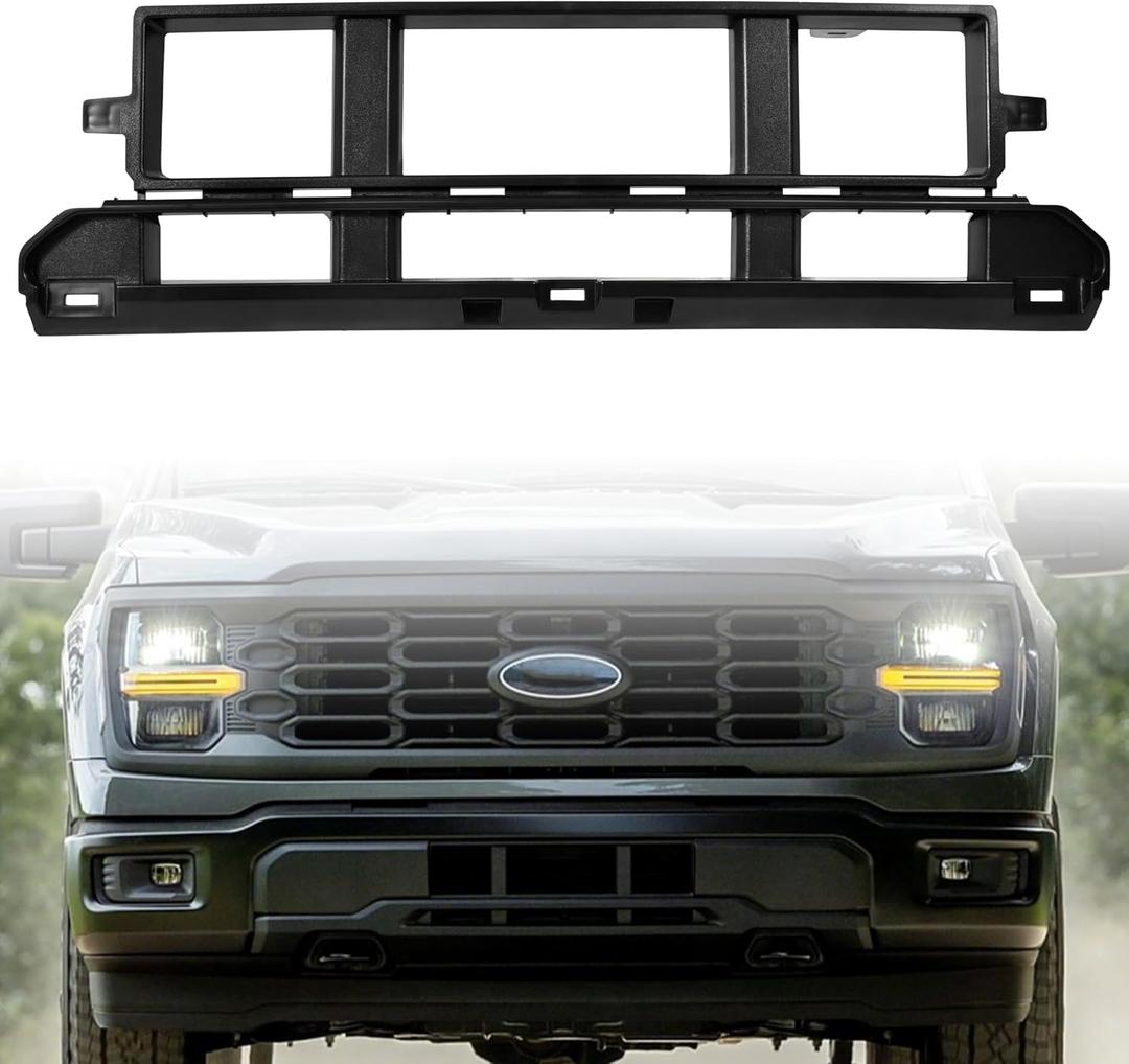 Front Bumper Grille for 2024 2025 Ford F150, Front Lower Center Bumper Cover Mesh Grill Trim Spacer Panel Insert for Ford F-150 XL STX XLT TREMOR LARIAT King Ranch Platinum Accessories