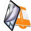 PandaShield [2-Pack iPad Air 13 Inch Screen Protector for M4/M3/M2 (2026-2024), with Easy-Install Box, 9H+ Military Grade Shatterproof Tempered Glass, Apple Pencil Pro Compatible, Bubble Free, HD