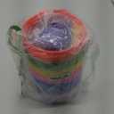 Evoio Easter Baskets in Bulk for Kids 24 PCS Plastic Easter Basket Bucket for Eggs Hunts Game, Classroom Eggs Collecting Baskets with 6 Color Raffia Paper Grass Filler Basket for Kids Egg Hunts Party