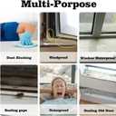 8 x Transparent Window Weather Sealing Tape 2.76 Inch x 16.5 FT Weather Stripping Residue-Free Clear Window Insulation Caulk for Shower Glass Gaps and Clear Tape Doors Windows Windproof