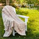 The Connecticut Home Co Throw Blanket for Couch, Soft Fluffy Room Decor, Cozy Warm Throws for Bed, Couches, Gifts for Women, Bedroom Cute Aesthetic Blankets Faux Fur and Sherpa,65x50, Black