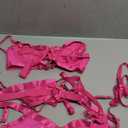 Kaei&Shi Strappy Harness, All Adjustable, Underwire Racerback, 4pc Garter Set,  Large, Hot Pink 
