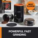 KRUPS Silent Vortex Electric Coffee Grinder: 3 oz Capacity, 5x Quieter, 175W Motor for Coffee Beans, Spices & Herbs - Removable Dishwasher-Safe Bowl, 12-Cup Yield, Black