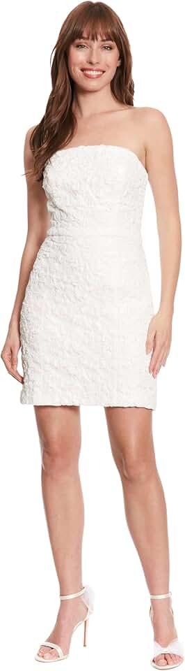 London Times Women's Strapless Mini Dress, 4