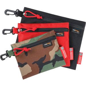 Rough Enough Small Tool Pouch Bag with Zipper Multipurpose Storage Organizer 3 Pack for Tactical Camping Fishing Hunting Survival Gear and Supplies