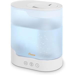 Crane 0.7 Gallon Top Fill Cool Mist Humidifier and Aroma Diffuser, with ColorChanging Night Light and Aroma Diffuser Function, Humidifier For Bedroom, Office or Nursery