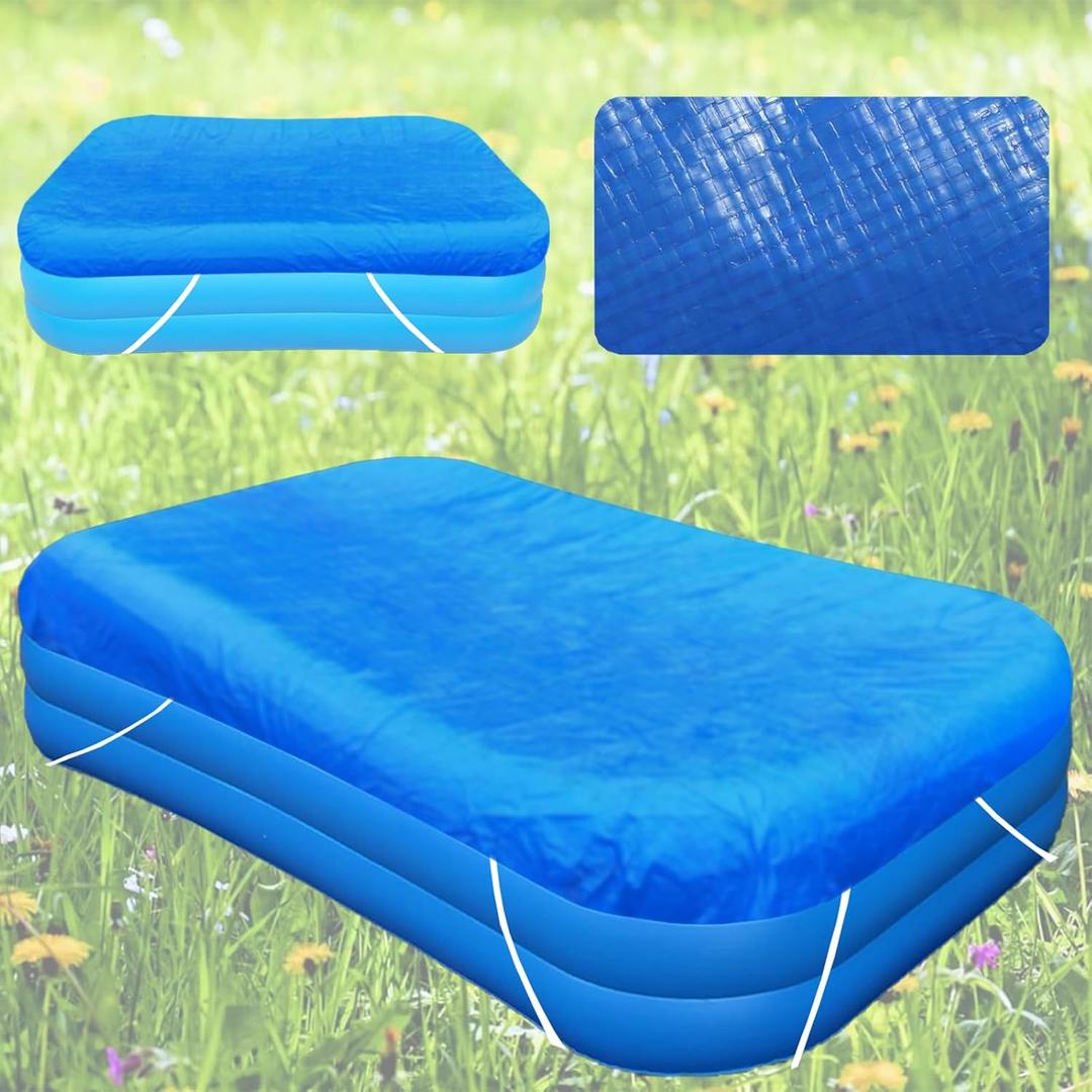 Rectangular Pool Cover, Fits 120 in x 72 in Inflatable Rectangle Swimming Pool Cover, 10x6 Rectangular Pool Cover, 10 ft Pool Cover Rectangle, Inflatable Pool Cover 120x72 Rectangle