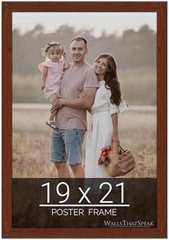 WallsThatSpeak 19x21 Brown Picture Frame, Wall Decor for Art and Photos