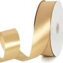 TONIFUL Gold Satin Ribbons - 1-1/2 Inch 100 Yards Satin Ribbons for Gift Wrapping Flowers Bouquets Wrapping for Chair Sash Birthday Valentine's Day Wedding Christmas Party Decorations