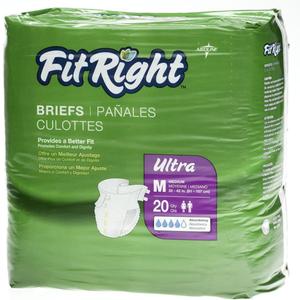 FitRight Ultra Briefs (Pack of 20) Size: Medium