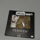 FESHFEN Messy Bun Hair Piece - Elastic Wavy Curly Hair Bun Scrunchies Extensions Synthetic Chignon Hairpieces for Women Girls, Mixed Blonde and Ash Blonde Tips 1.5 oz