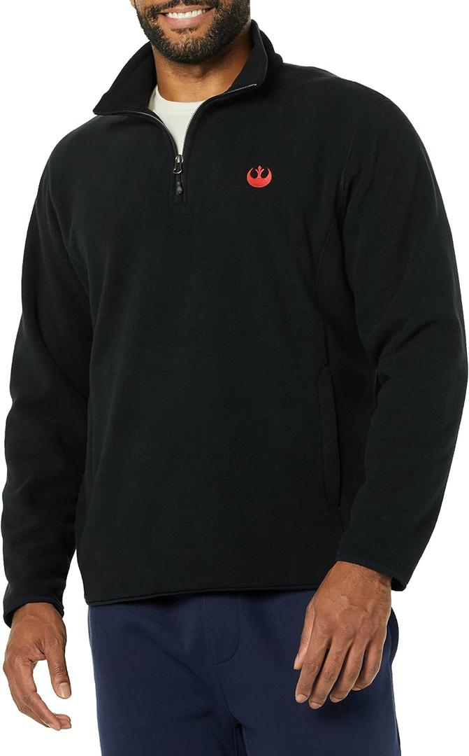 Amazon Essentials Disney | Marvel | Star Wars Men's Polar Fleece Quarter-Zip Mock Jackets (X-Large)