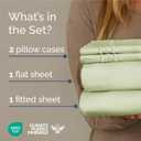 Full Size 4 Piece Sheet Set - Comfy Breathable & Cooling Sheets - Hotel Luxury Bed Sheets for Women & Men - Deep Pockets, Easy-Fit, Soft & Wrinkle Free Sheets - Light Sage Green Oeko-Tex Bed Sheet Set