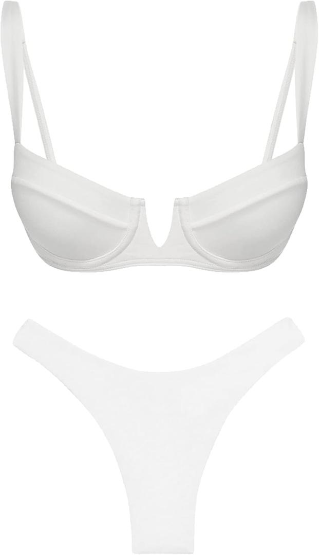 Narecte Womens Swimsuits Women, Sexy Bikini Sets for Women, Bathing Suit for Women, Triangle Bikinis for Women L