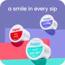 happy coffee dark roast coffee pods, 60 count, notes of cocoa & contentment, compatible with most K-cup brewers, rainforest alliance certified (EXP 02/28/26)