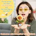 2 x Funny Retirement Gifts for Women Mom Coworker Teacher  Mothers Day Gift  Mini Positive Sunflower Crochet A Wise Woman Once Said  Leaving, Farewell, Going Away Gifts for Friends, Employee (Yellow)