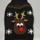 Cat Sweater Christmas Santa Claus Pet Cat Winter Knitwear Warm Clothes (Medium, 3-Elk)